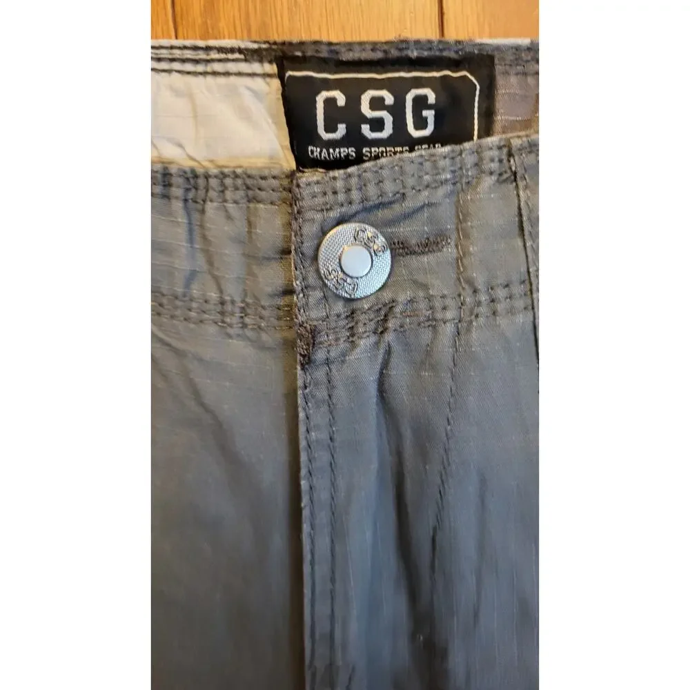 CSG Champs Sports Gear Cargo Shorts Men Size 30 Green Casual Lightweight